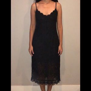 Black lace dress